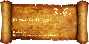 Kuzma György névjegykártya